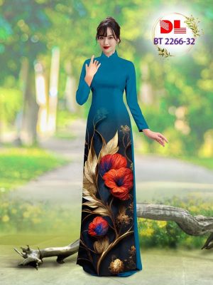 Vải Áo Dài Hoa In 3D Sang Trọng AD BT2266 18
